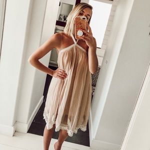 Free people blush lacey dress